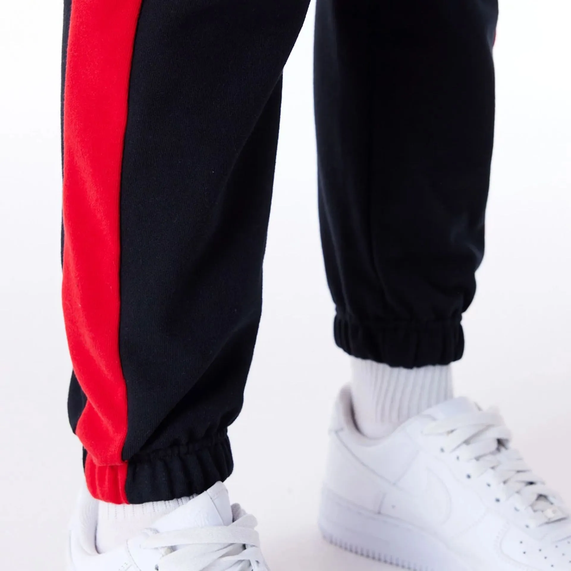 Chicago Bulls Womens NBA Colour Block Black Fleece Joggers