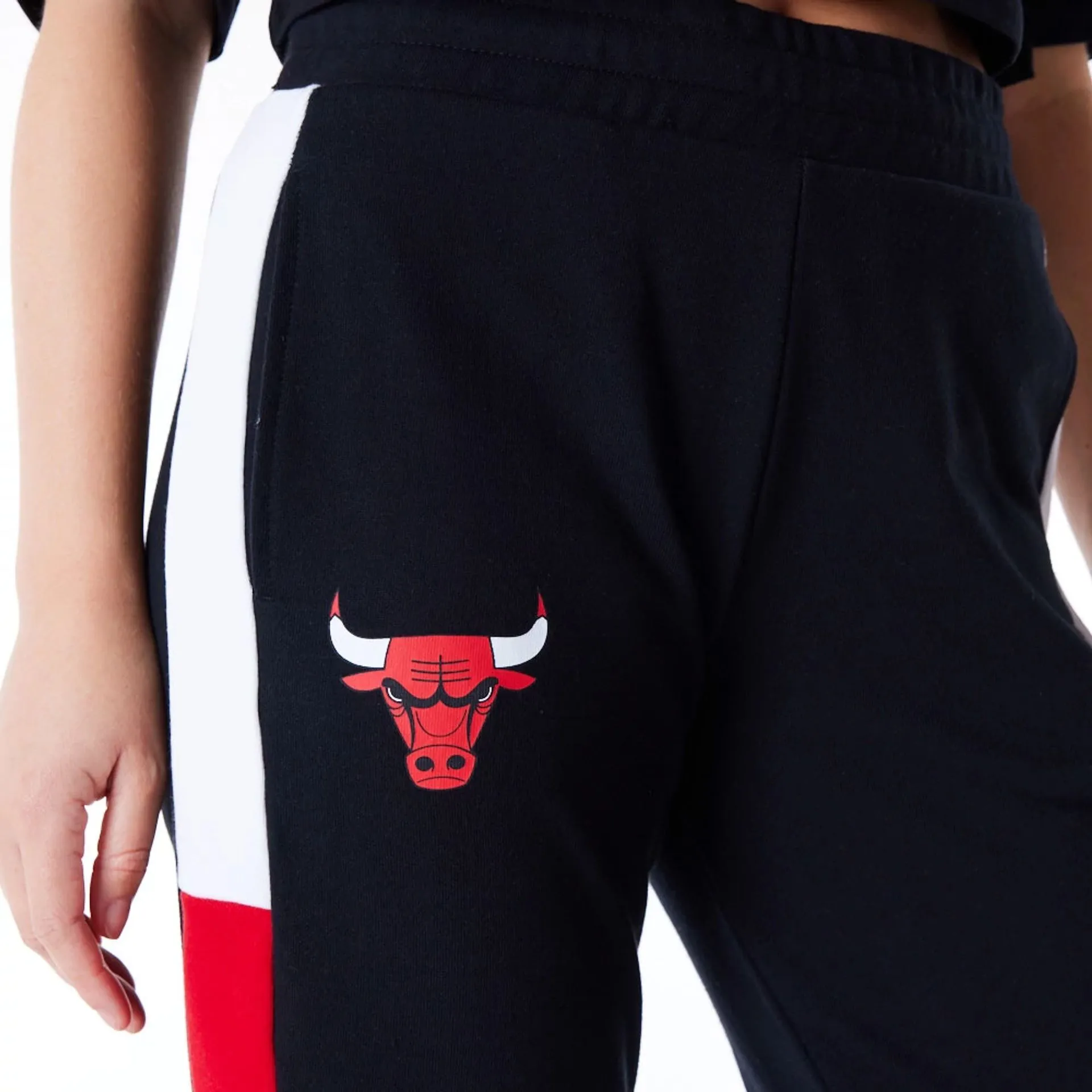 Chicago Bulls Womens NBA Colour Block Black Fleece Joggers