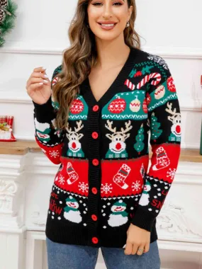 Christmas Button Down Cardigan