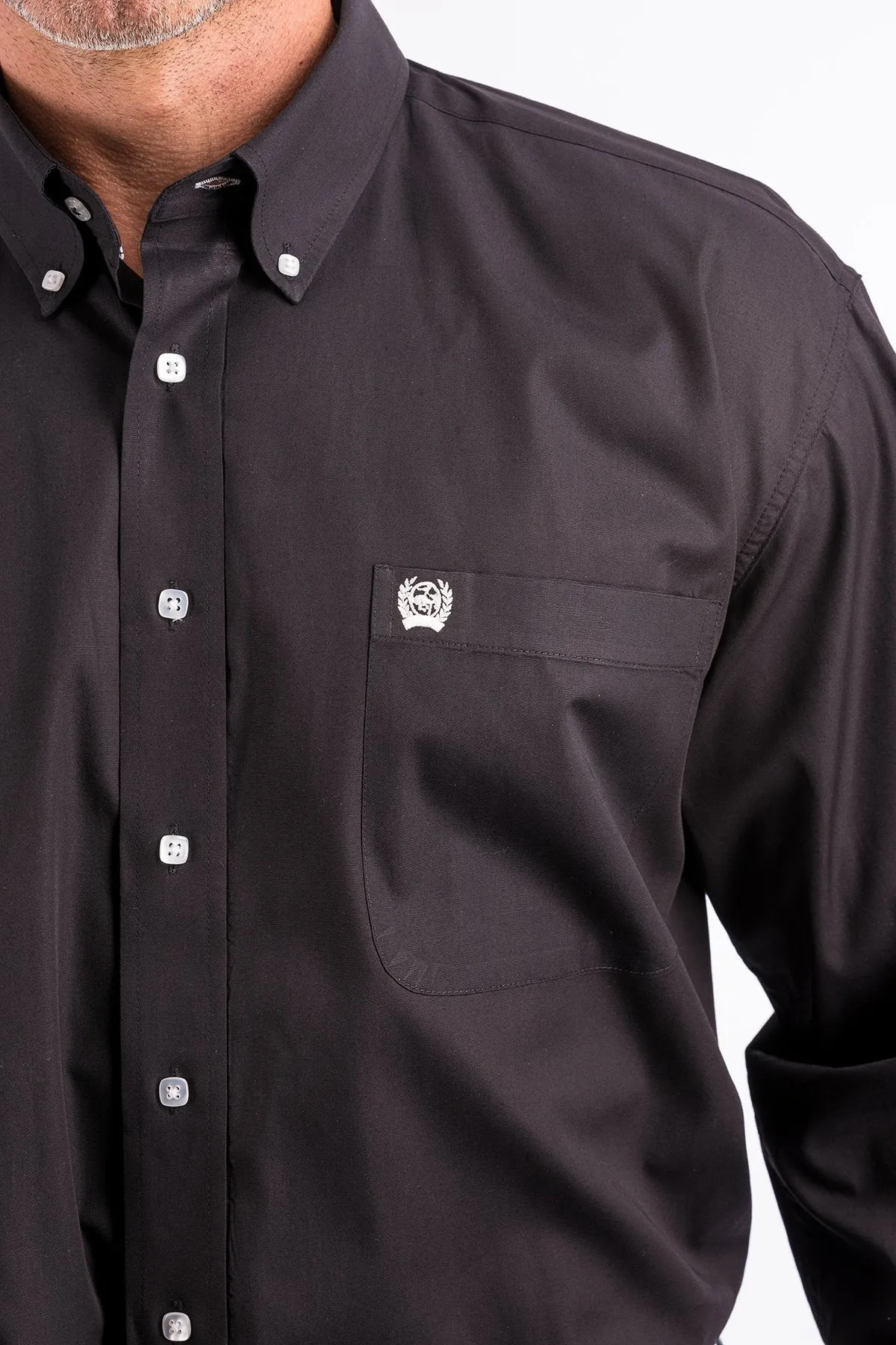 Cinch Mens Solid Black Button Down Western Shirt Style MT10320083