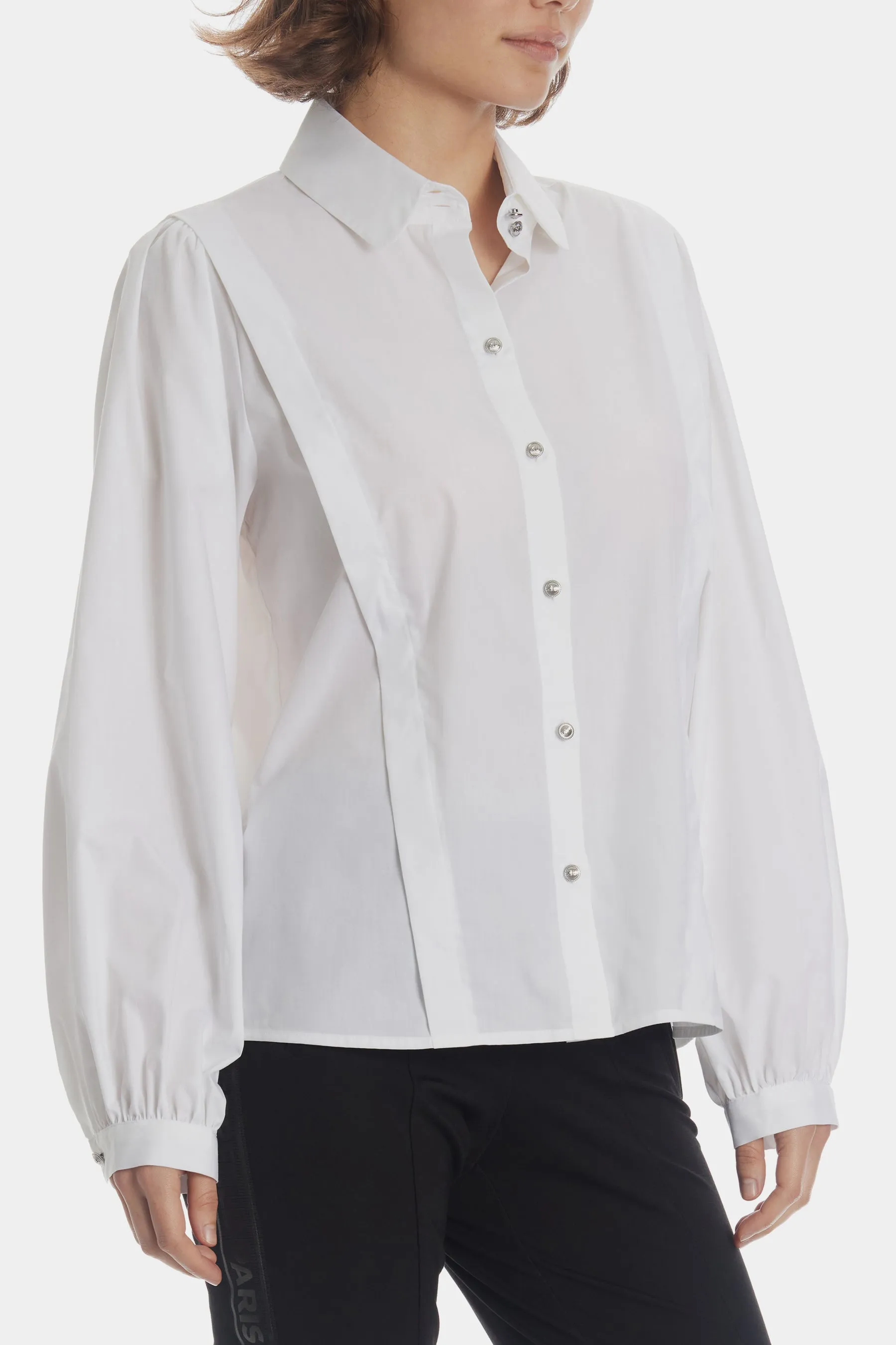 Contoured Button Up Shirt