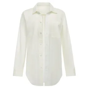 Cream Long Sleeve Button Down Shirt