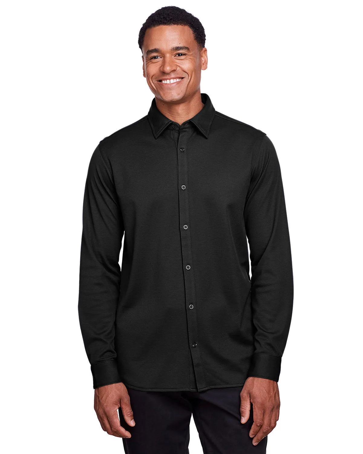 Crownlux Performance Mens Plaited Button-Down