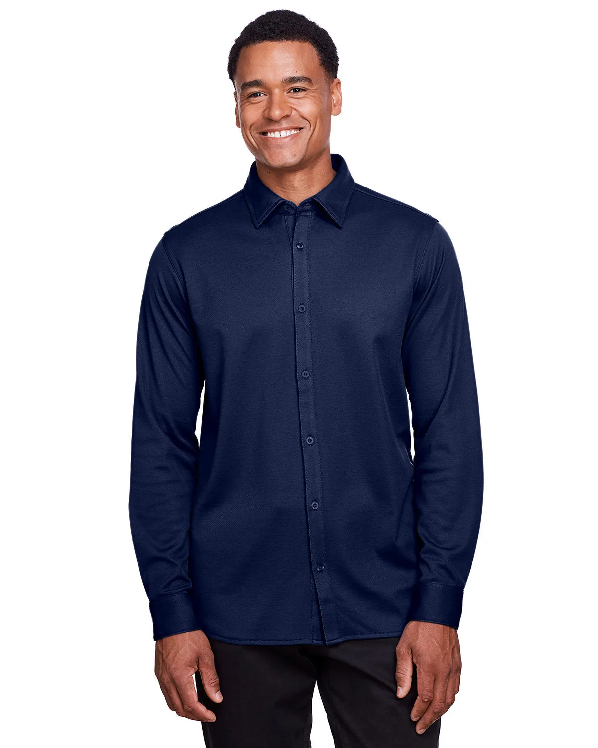 Crownlux Performance Mens Plaited Button-Down