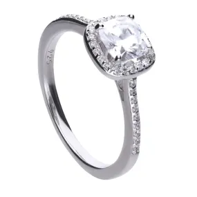 Cushion Cut Pave Surround Ring - R3626