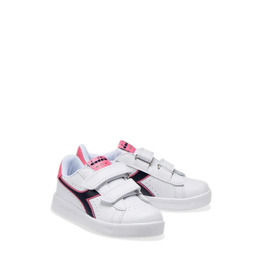 DIADORA SNEAKERS GAME P PS BIANCO-BLU-ROSA