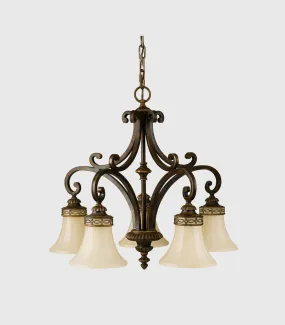 Edwardian Style 5lt Down Chandelier