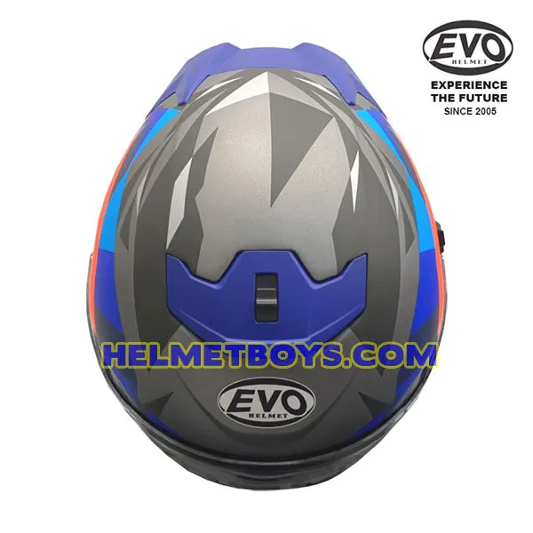 EVO RS9 Motorcycle Sunvisor Helmet RAINBOW BLUE