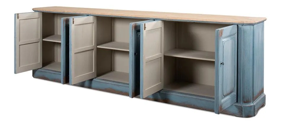 Extra Long Sky Blue Sideboard