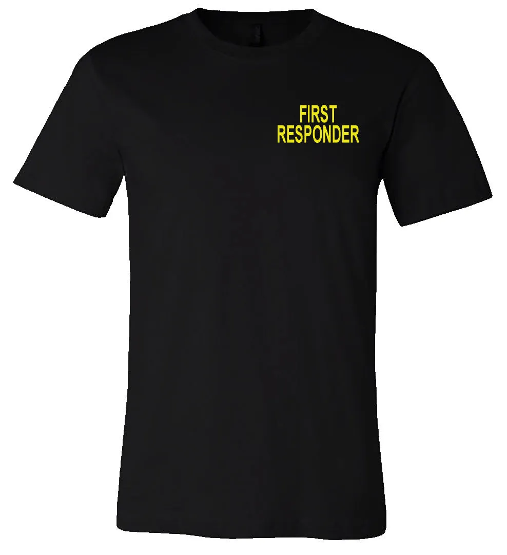 First Responder Flag - Black Short-Sleeve Tee