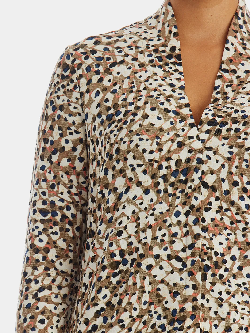 Forest Spot Button Up Blouse