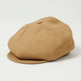 Freewheelers 1890s Style Hog Master Flat Cap - Yellow Brown