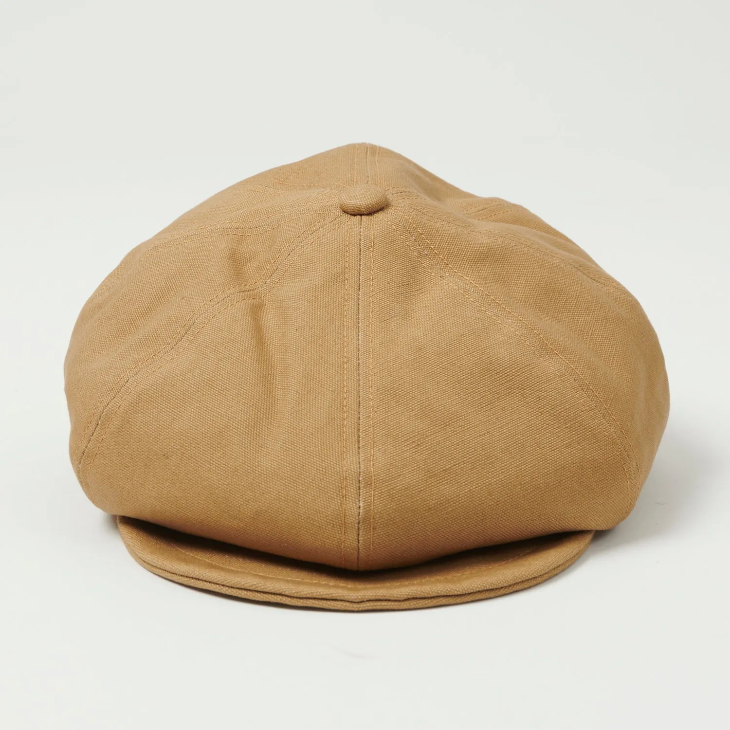 Freewheelers 1890s Style Hog Master Flat Cap - Yellow Brown