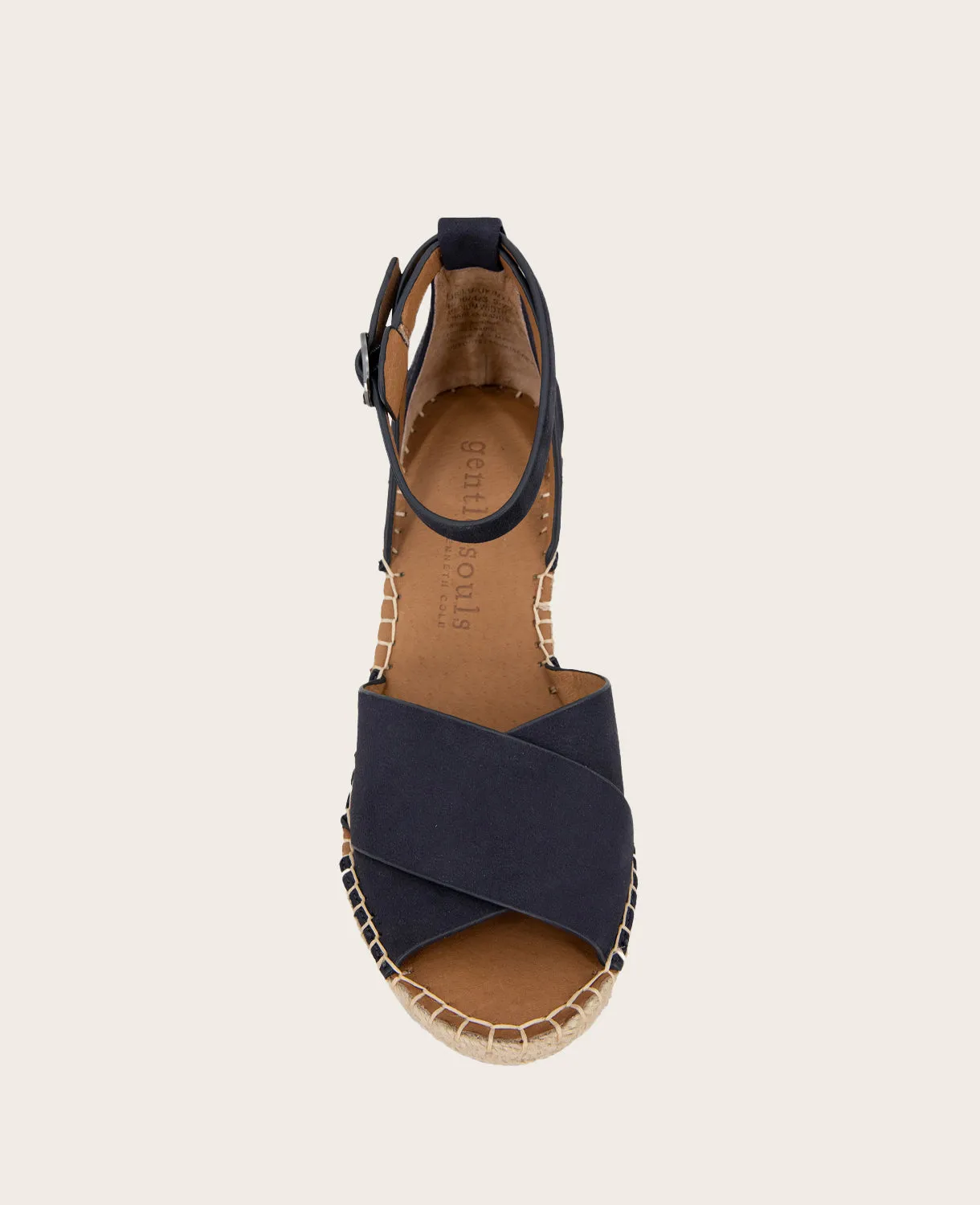 GENTLE SOULS - Charli Suede X-Band Espadrille Wedge Sandal