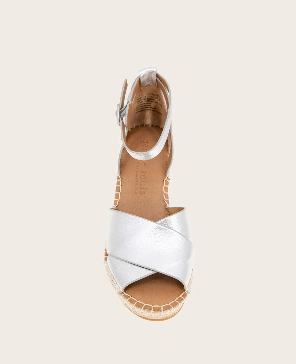 GENTLE SOULS - Charli Suede X-Band Espadrille Wedge Sandal