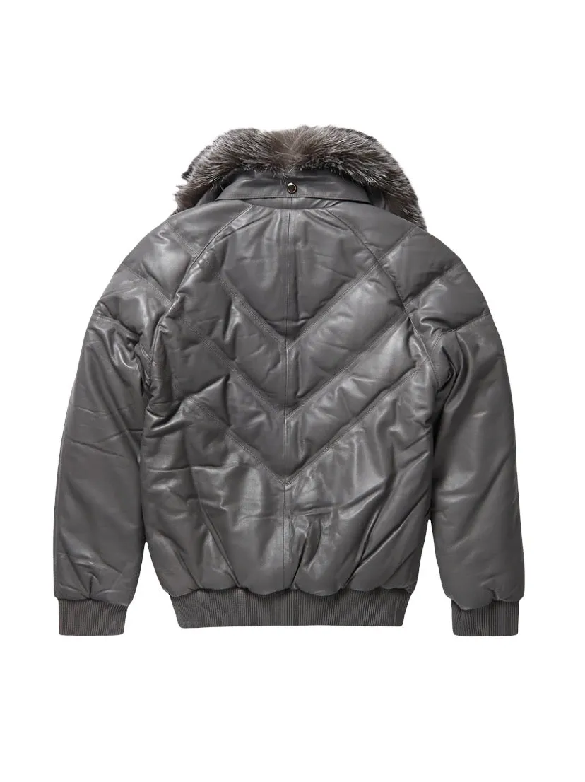 GOOSE COUNTRY V-bomber jacket (GREY)