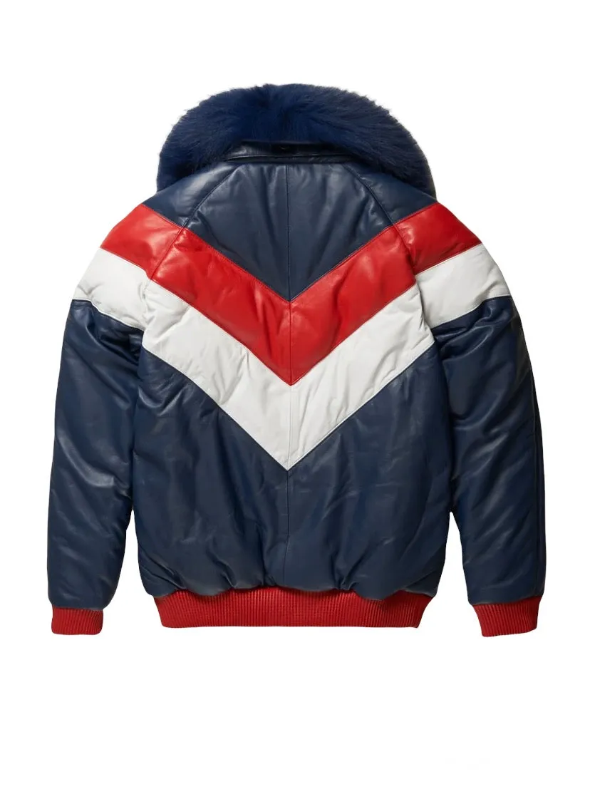 GOOSE COUNTRY V-bomber jacket two tone (RED&Blue)