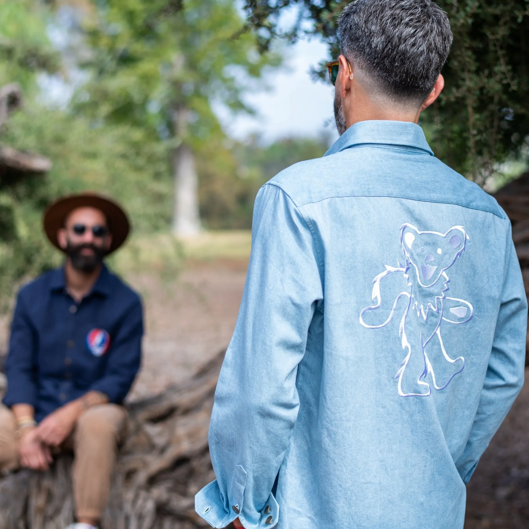 Grateful Dead | Premium Button Down | Denim Bear