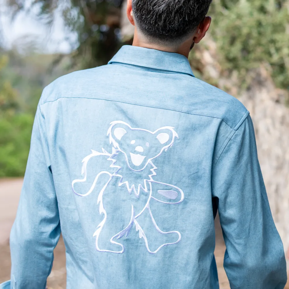 Grateful Dead | Premium Button Down | Denim Bear