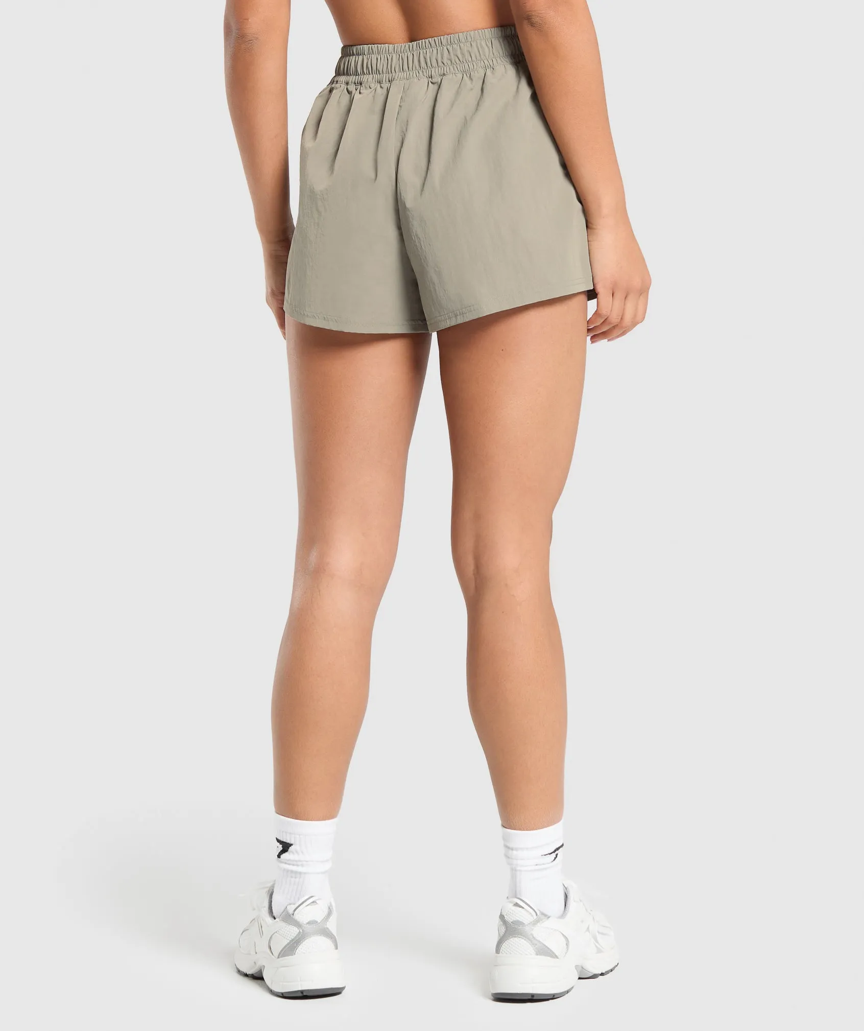 Gymshark Buckle Waisted Shorts - Linen Brown