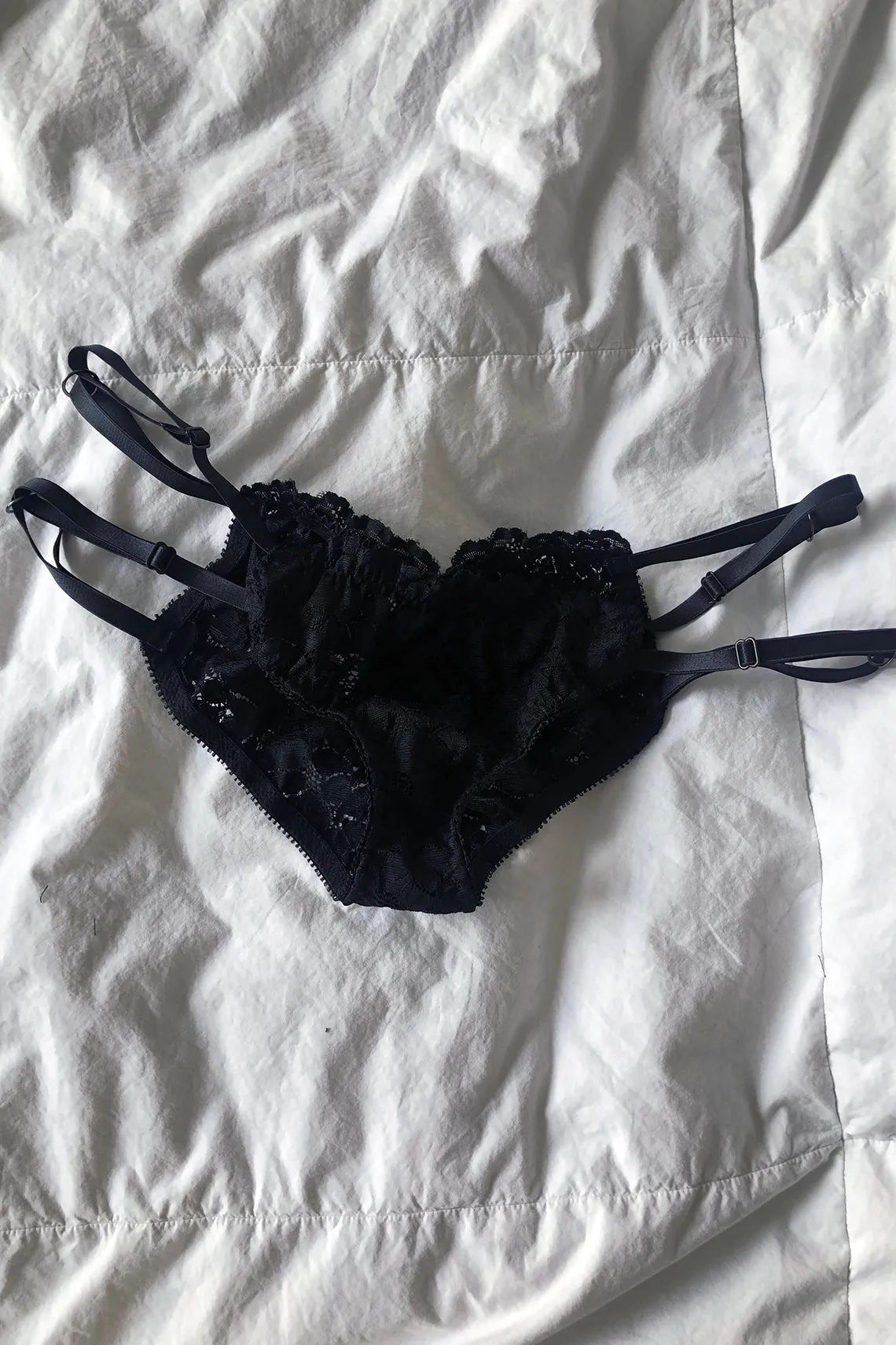 Inquietude Strappy Panty in Surplus Lace