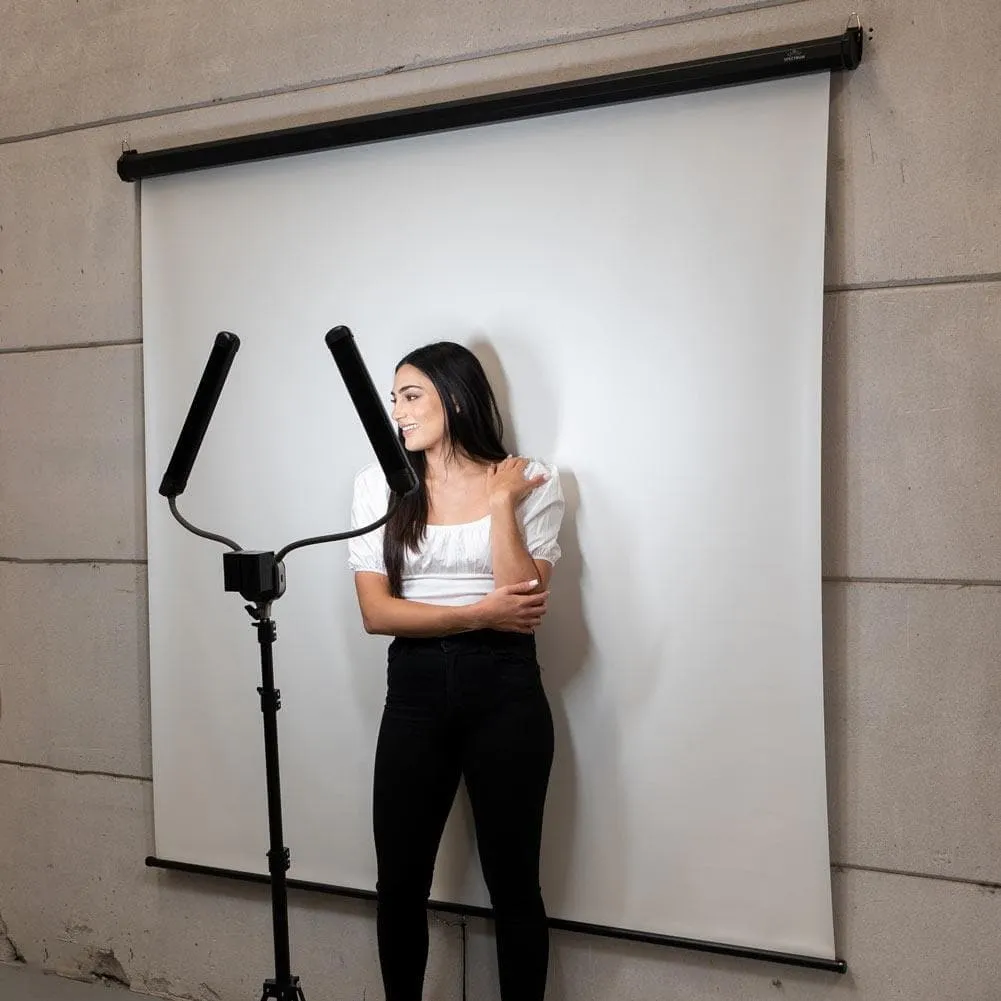 'Instant Studio' Mountable Pull Down Backdrop Screen - White (DEMO STOCK)