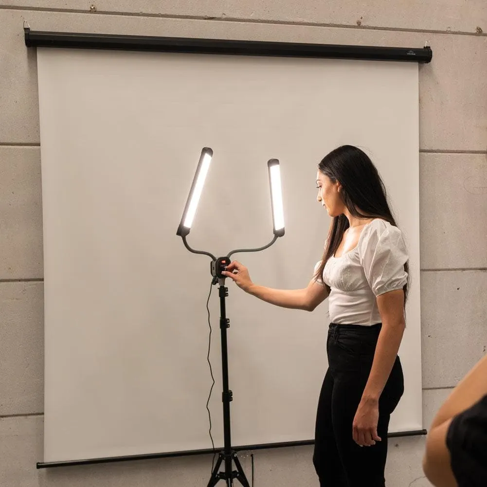 'Instant Studio' Mountable Pull Down Backdrop Screen - White (DEMO STOCK)