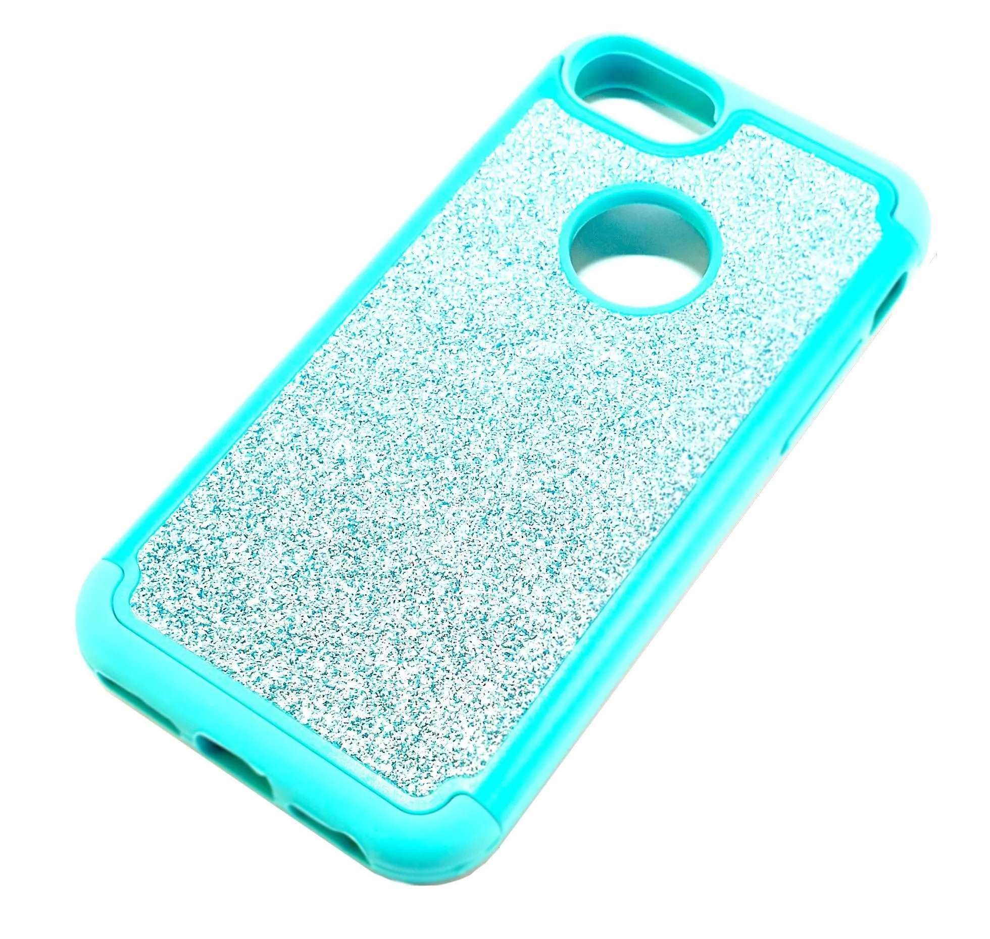 iPhone 6 6s 7 8 Shockproof light blue glitter phone case