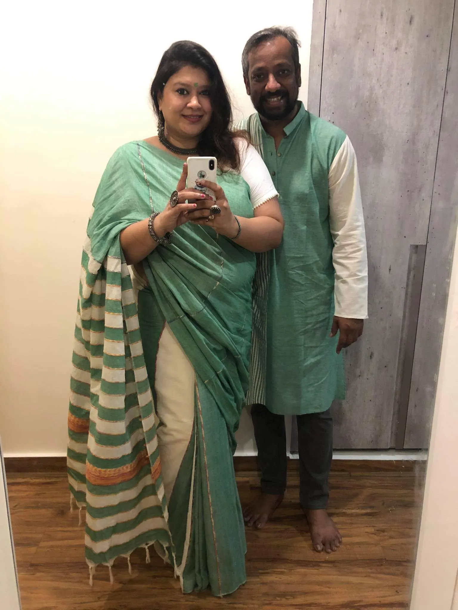 Jaane tu- Handloom Saree-Kurta Couple Set