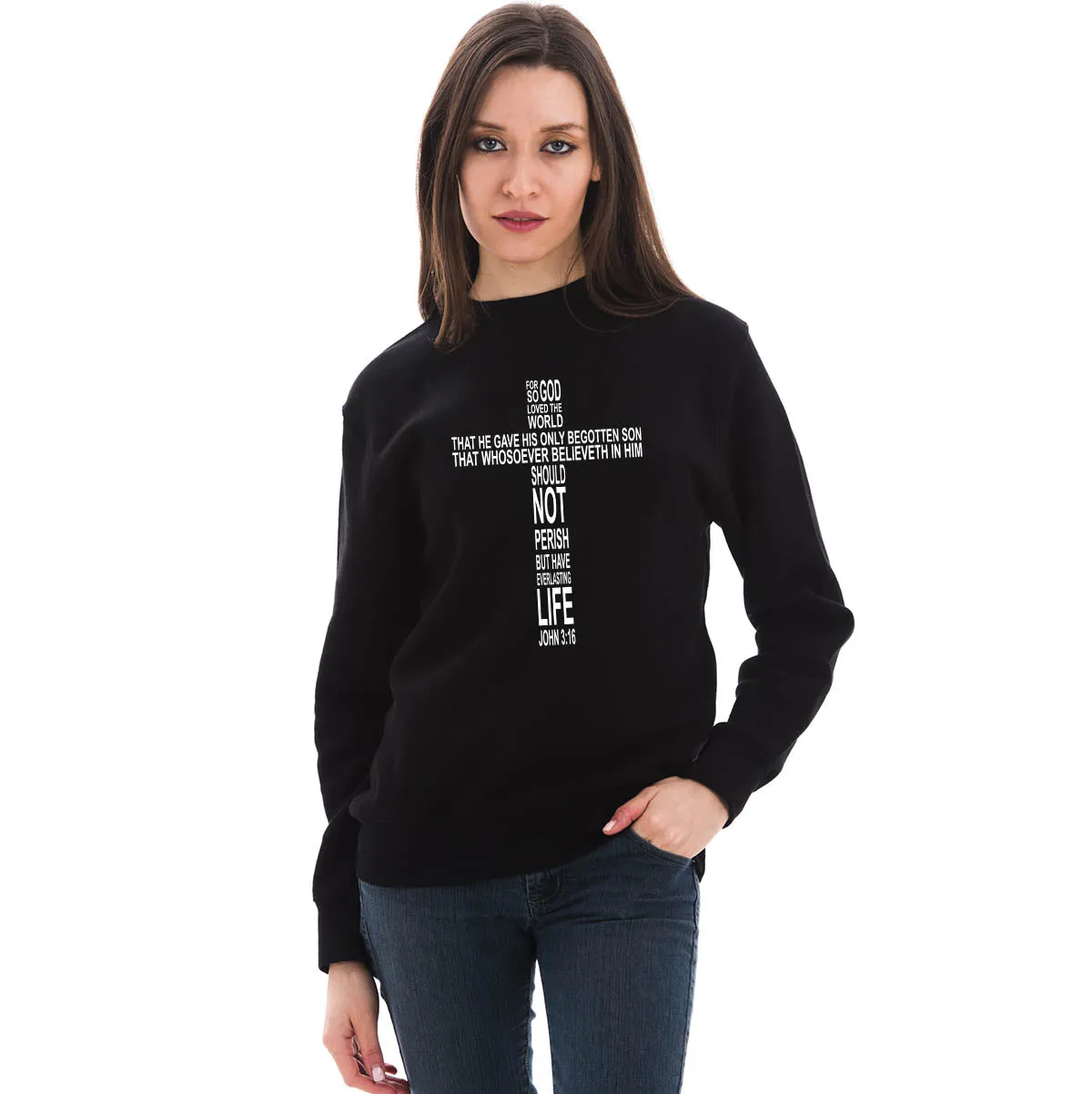 John 3:16 Cross Unisex Crewneck Sweatshirt