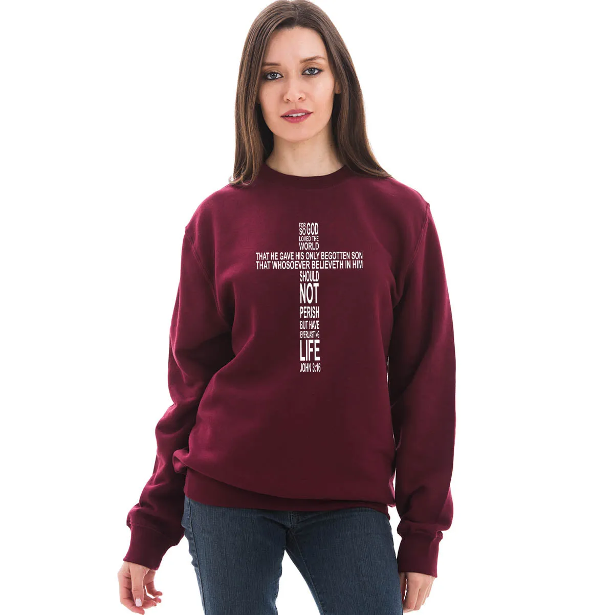 John 3:16 Cross Unisex Crewneck Sweatshirt