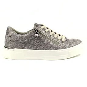 Ladies Lunar Shoes Layne Trainer Pewter Laced side zip sale