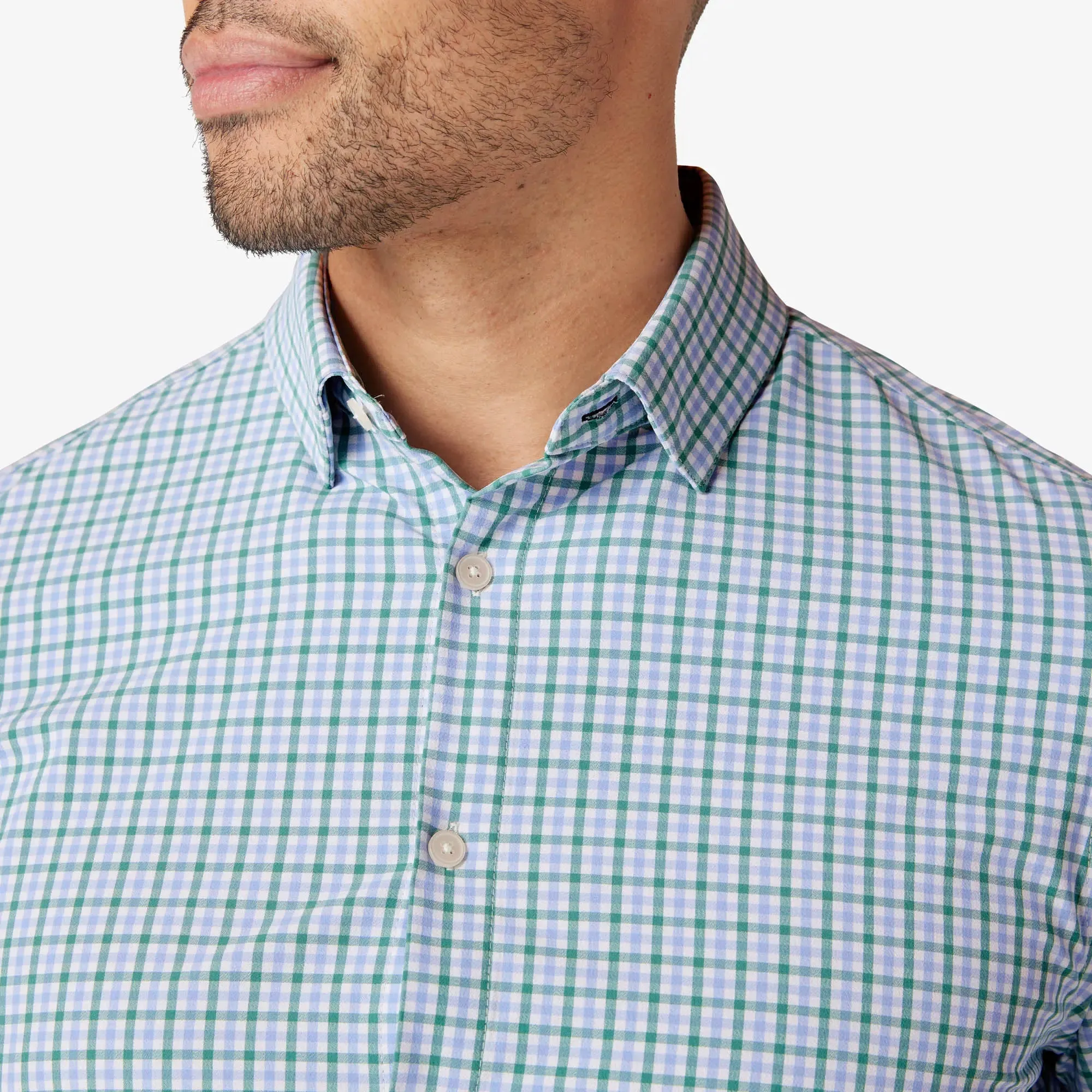 Leeward Dress Shirt - Deep Sea Oaklawn Plaid - Mizzen and Main