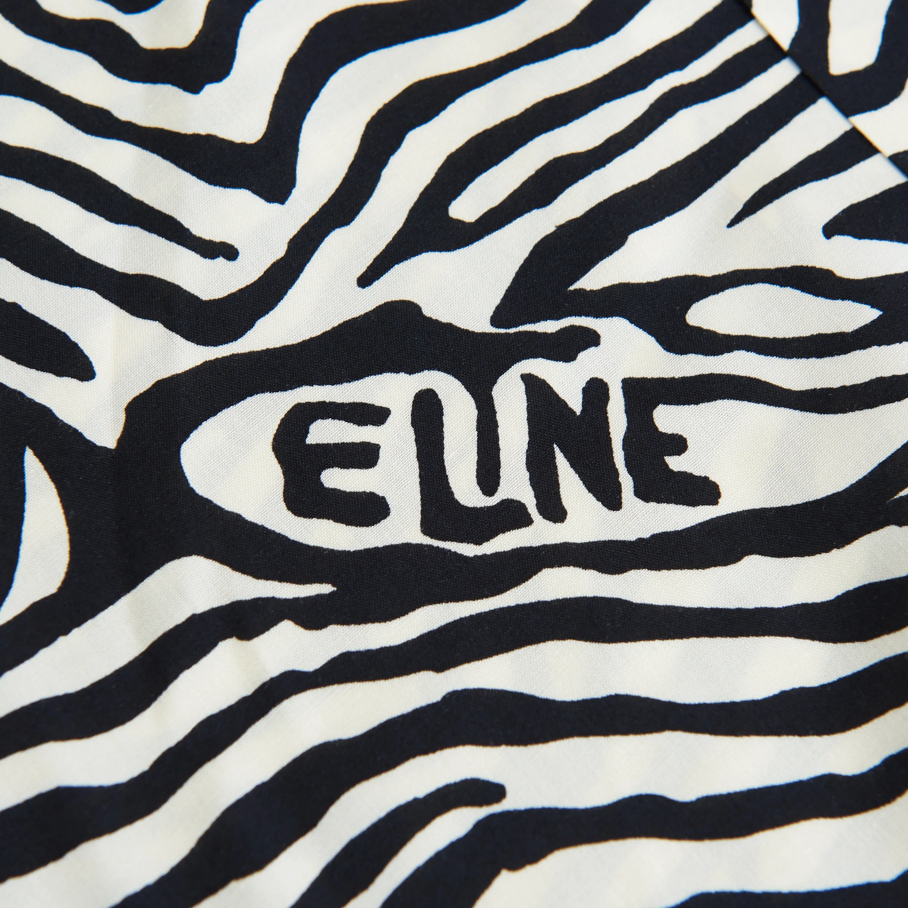 Loose Fit Hawaiian Shirt In Black/White Viscose With Celine Zebra Print