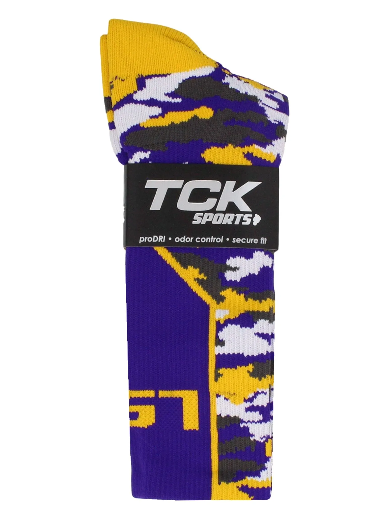 LSU Tigers Woodland Camo Crew Socks