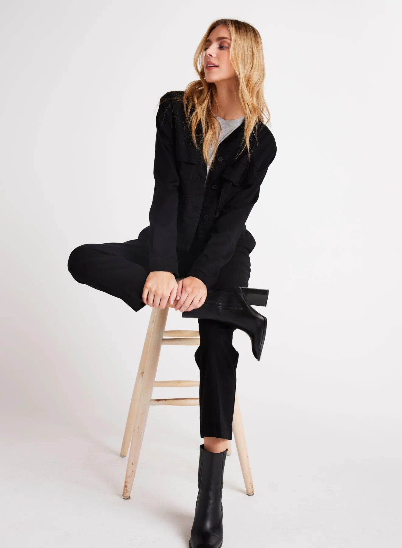 Madison Flap Pocket Jacket - Black