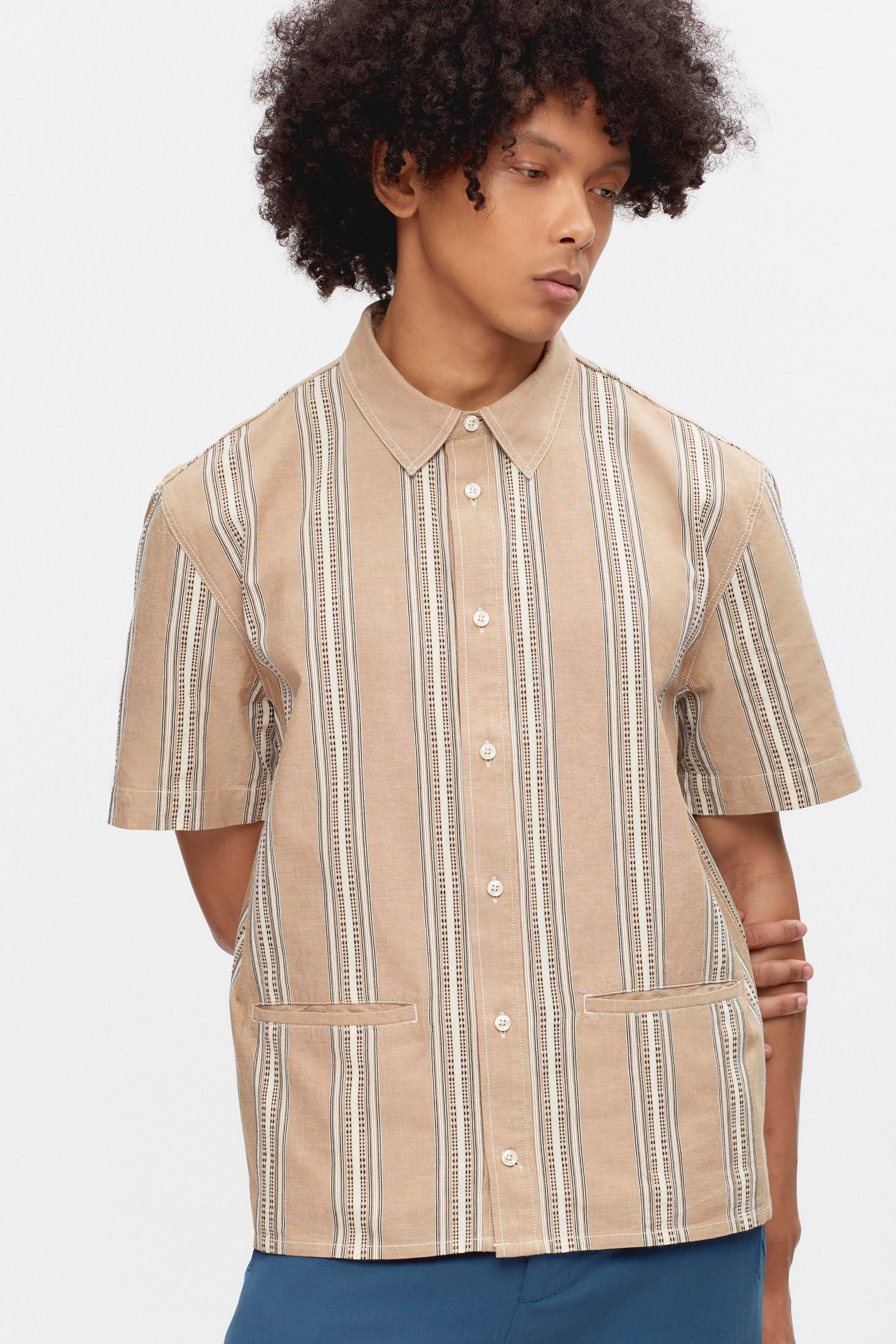 Men's Agami Short Sleeve Shirt in Khaki