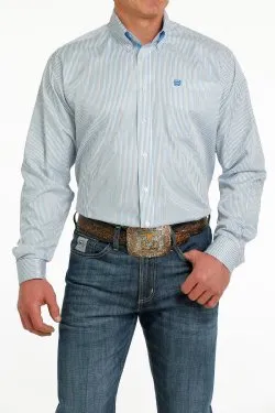 MEN'S CINCH STRIPE BUTTON-DOWN WESTERN SHIRT