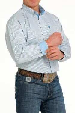 MEN'S CINCH STRIPE BUTTON-DOWN WESTERN SHIRT