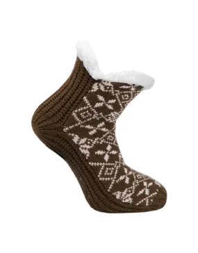 Men's Fireside Slipper Socks - Brown