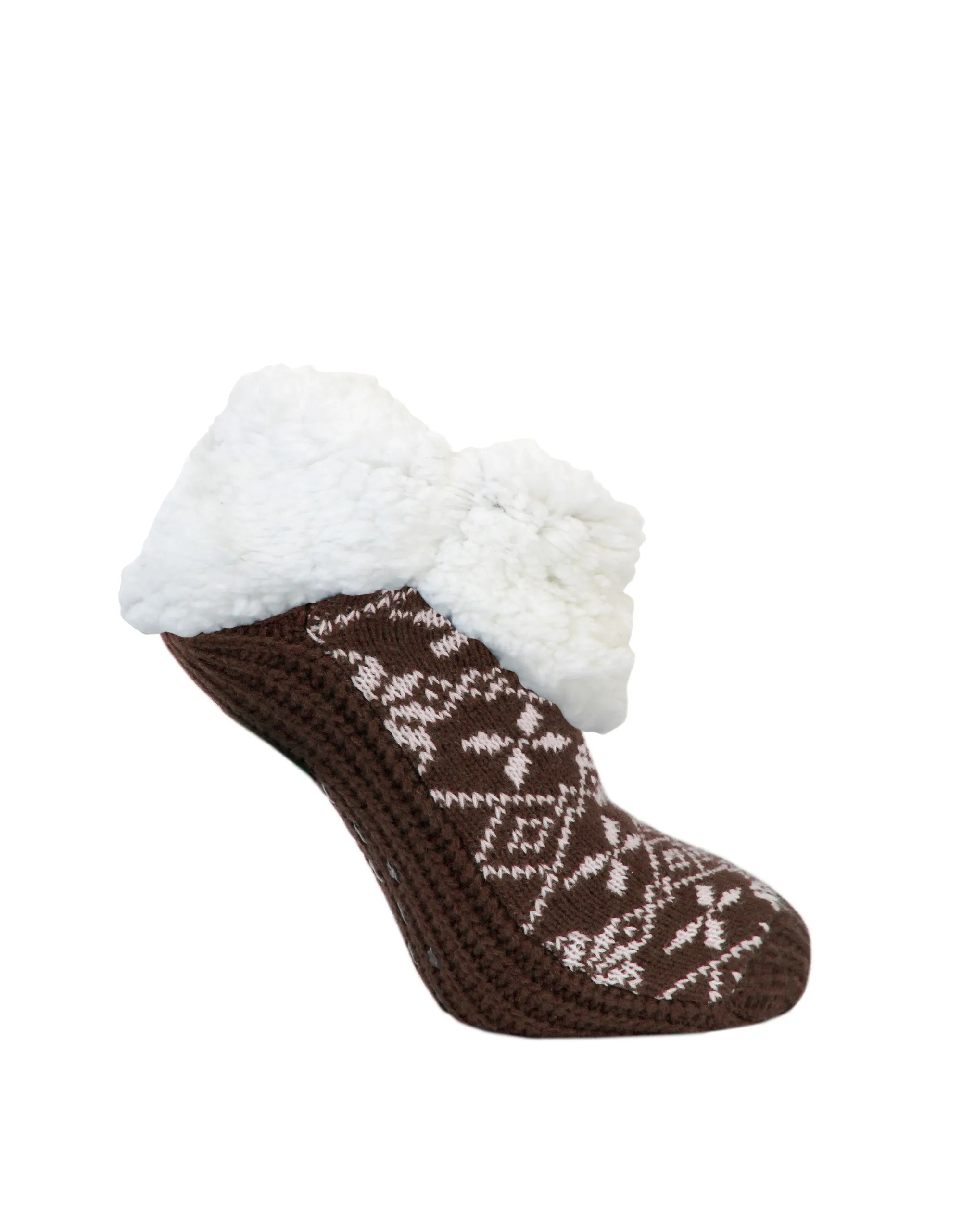 Men's Fireside Slipper Socks - Brown