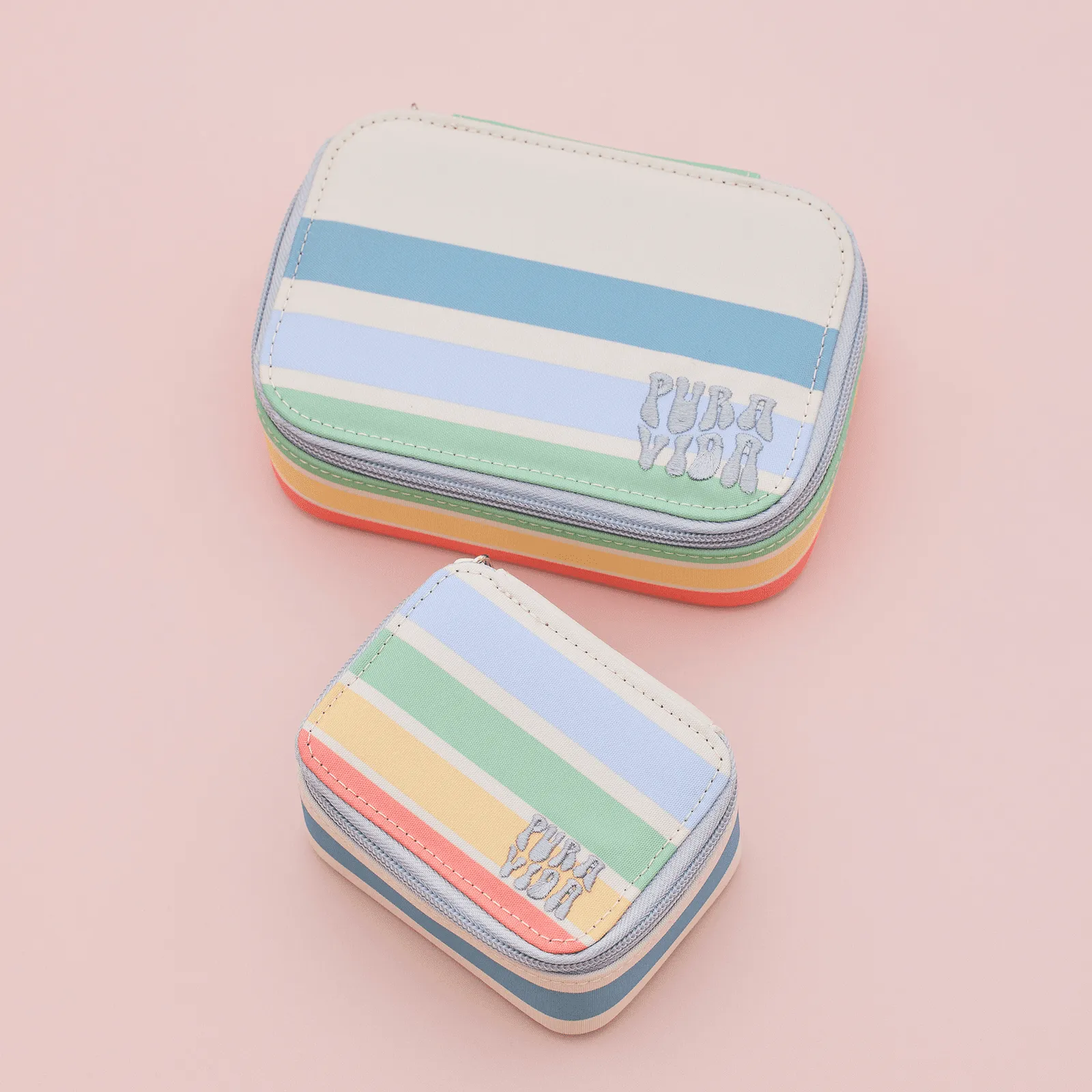 Mini Retro Stripe Jewelry Case