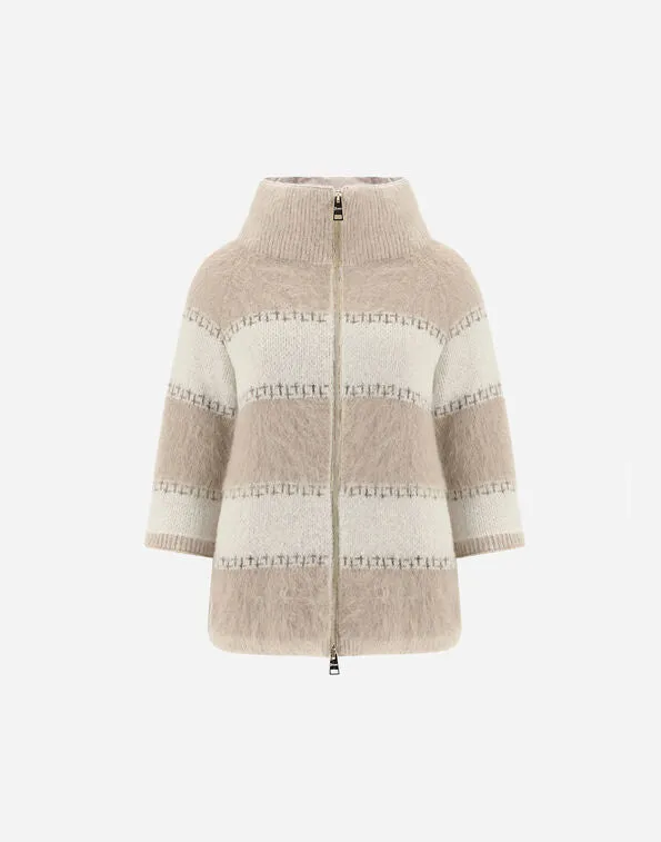 MP000130D70117 Fluffy line mohair and lurex jacket