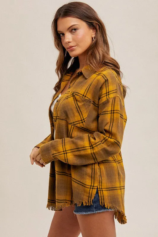 Mustard Plaid Shirt