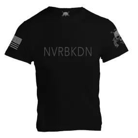 Never Back Down Mens T-Shirt  - Black - Mens