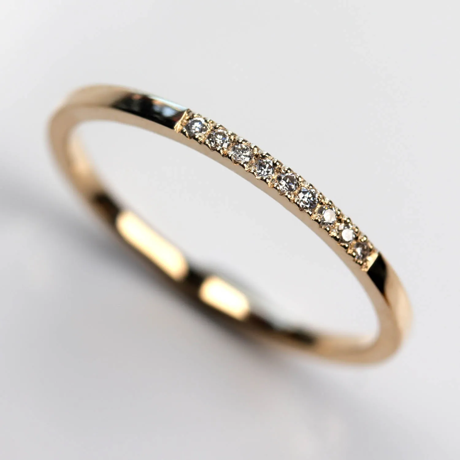 Nine Stone Diamond Stacking Ring