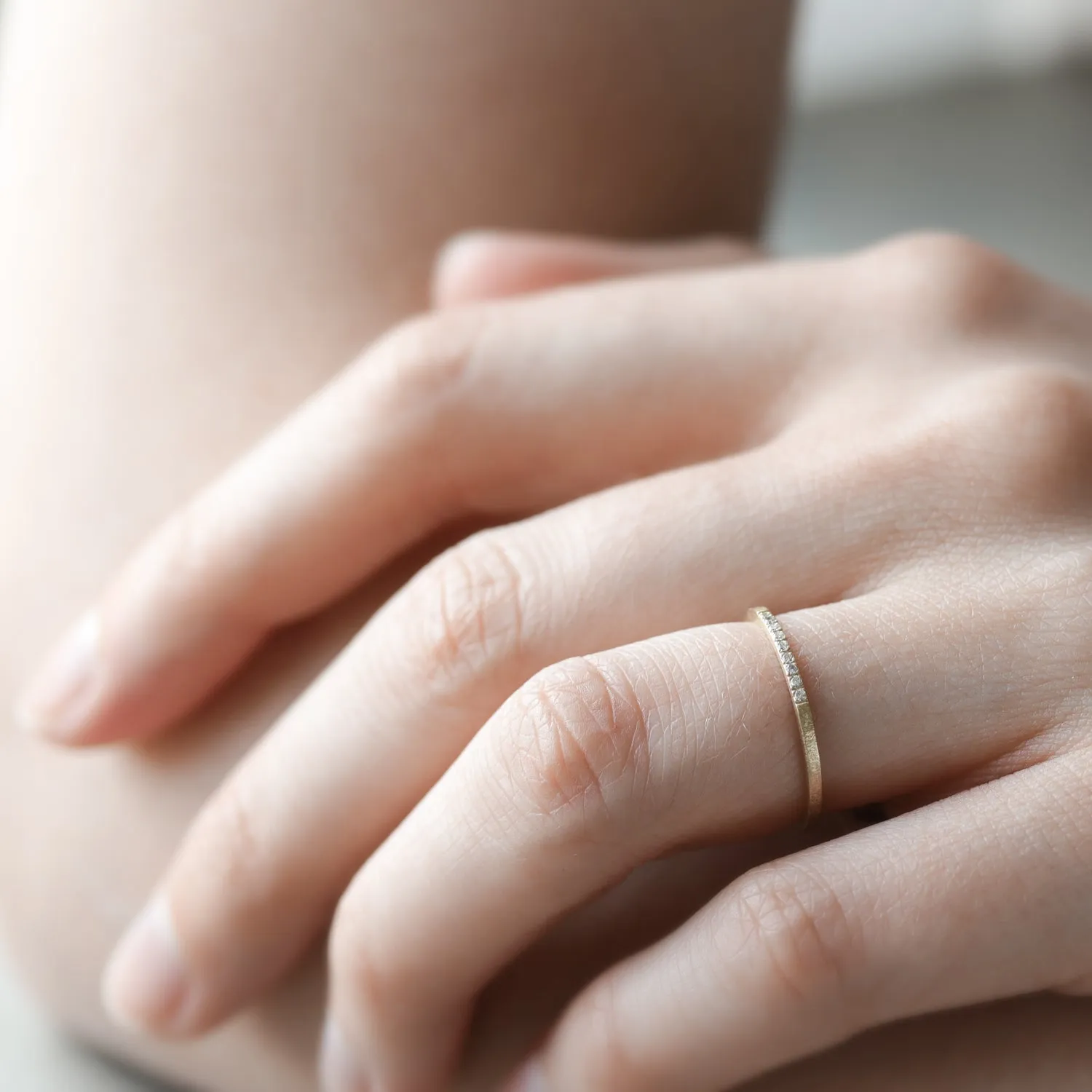 Nine Stone Diamond Stacking Ring