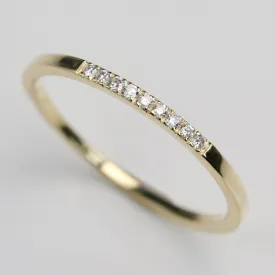 Nine Stone Diamond Stacking Ring