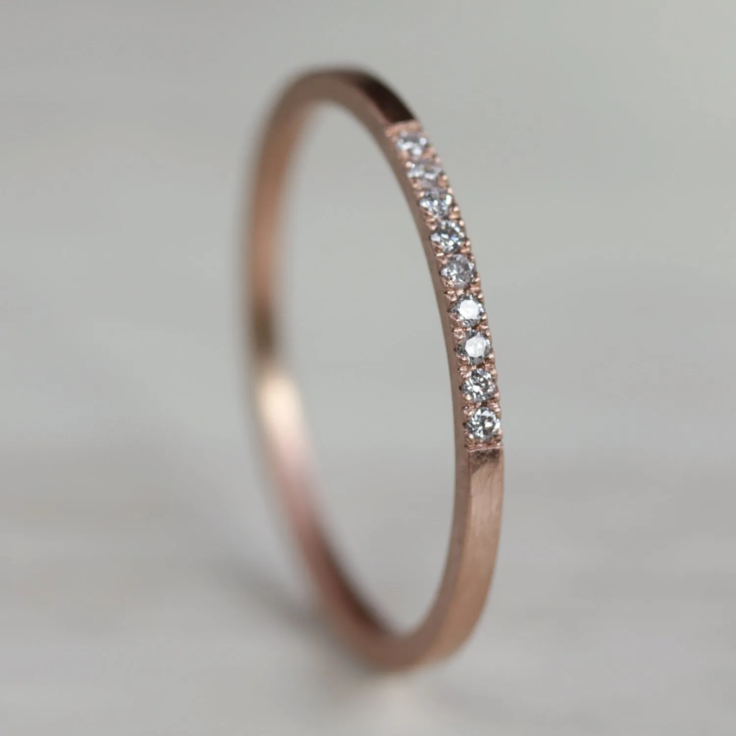 Nine Stone Diamond Stacking Ring