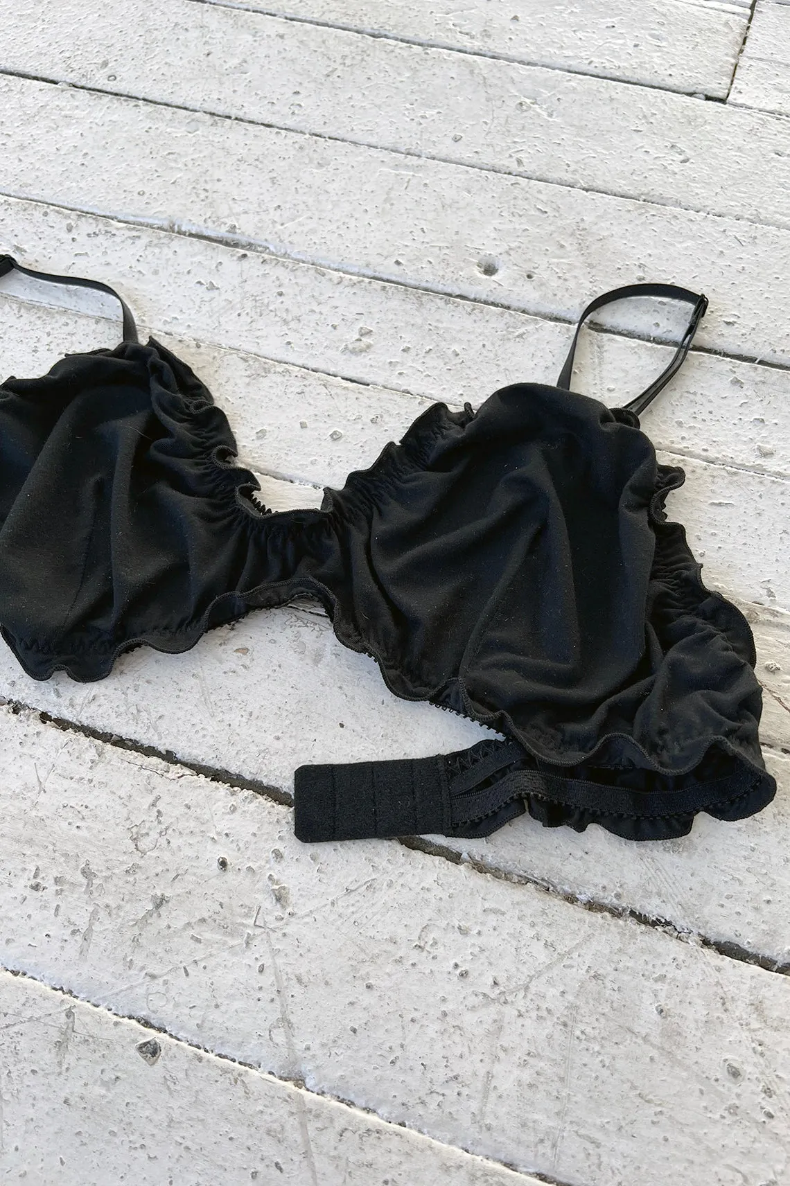 Oleander Bralette in Black Tencel Modal Jersey